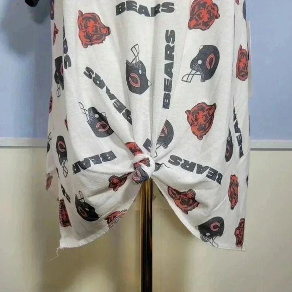 Chicago Bears NFL Teens Short-Sleeve Front-Tie Knot Tee (L) (NWT) - Picture 3 of 7